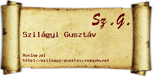 Szilágyi Gusztáv névjegykártya