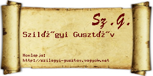 Szilágyi Gusztáv névjegykártya