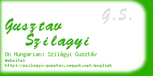 gusztav szilagyi business card